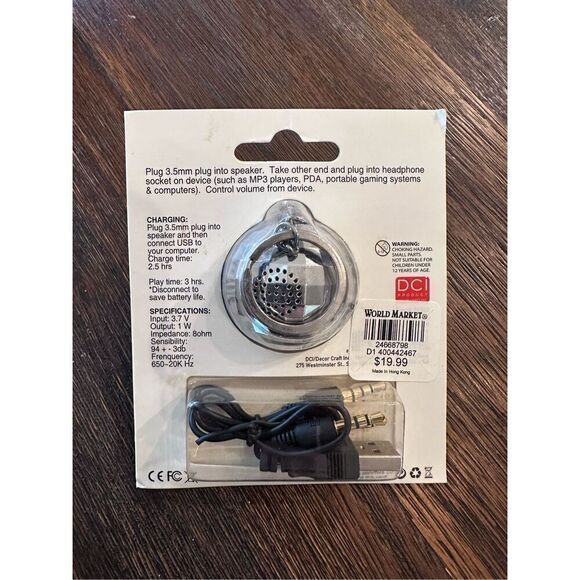 Funkyfonic Disco Ball Speaker and Keychain - Picture 2 of 3